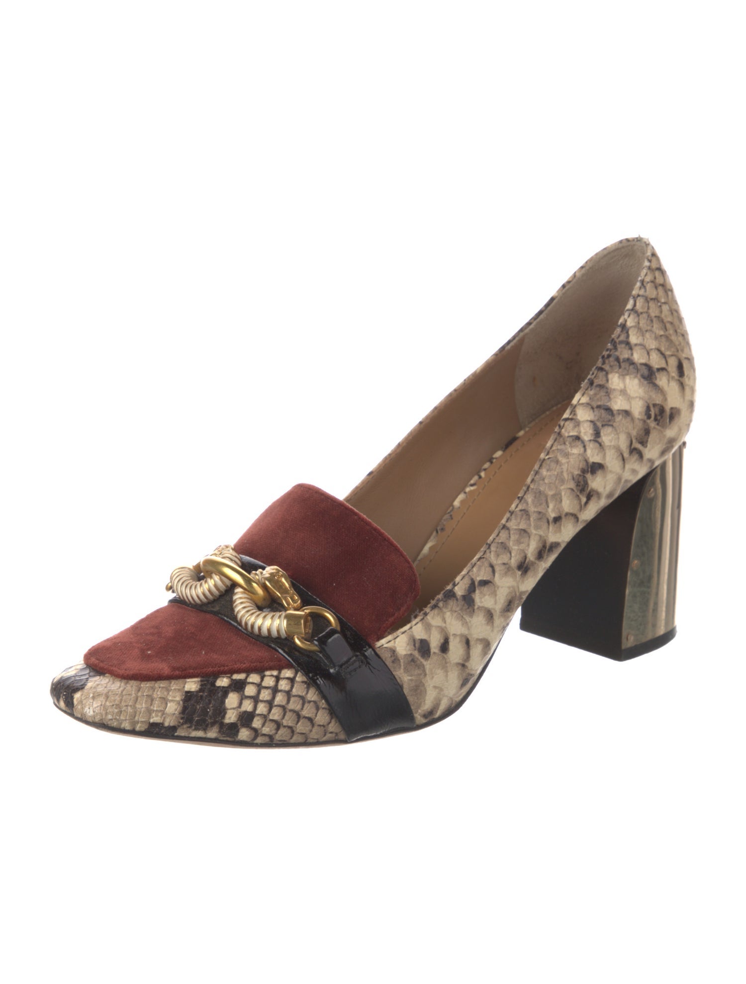Tory Burch Snakeskin Animal Print Pumps