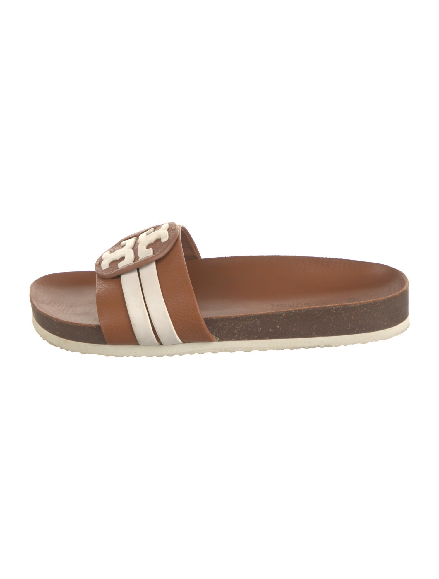 Tory Burch Leather Colorblock Pattern Slides