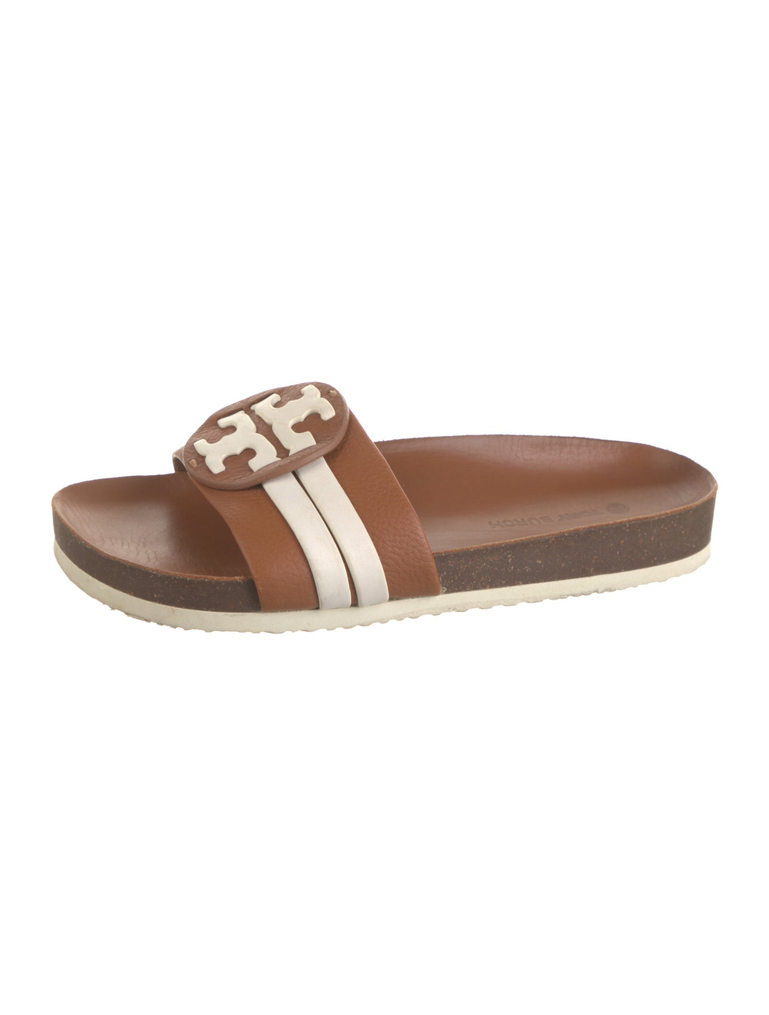 Tory Burch Leather Colorblock Pattern Slides