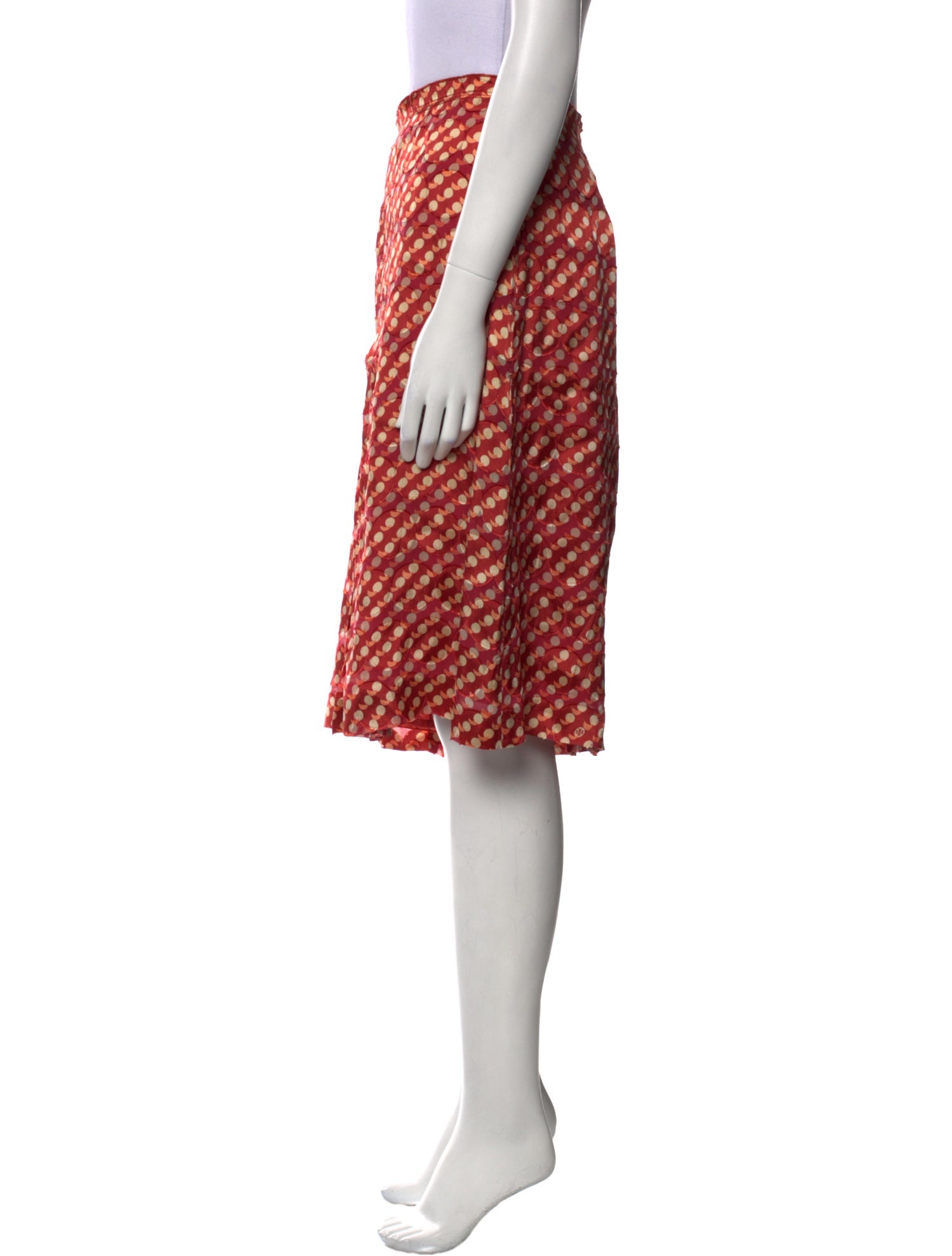 Tory Burch Polka Dot Print Knee-Length Skirt