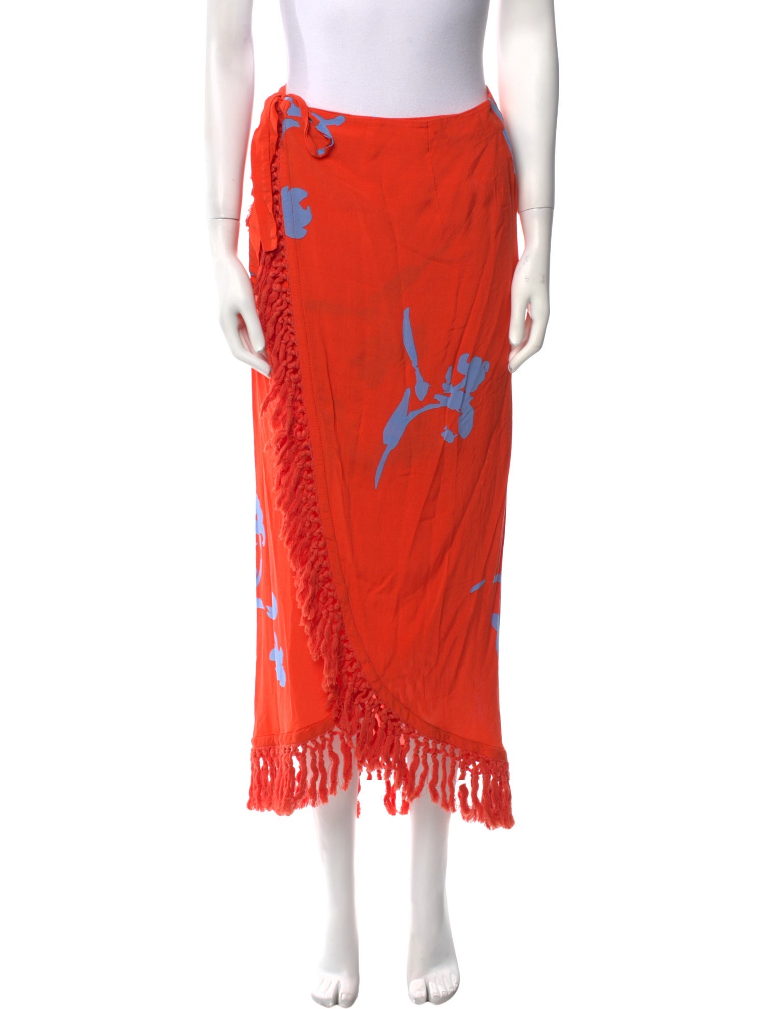 Tory Burch Floral Print Midi Length Skirt