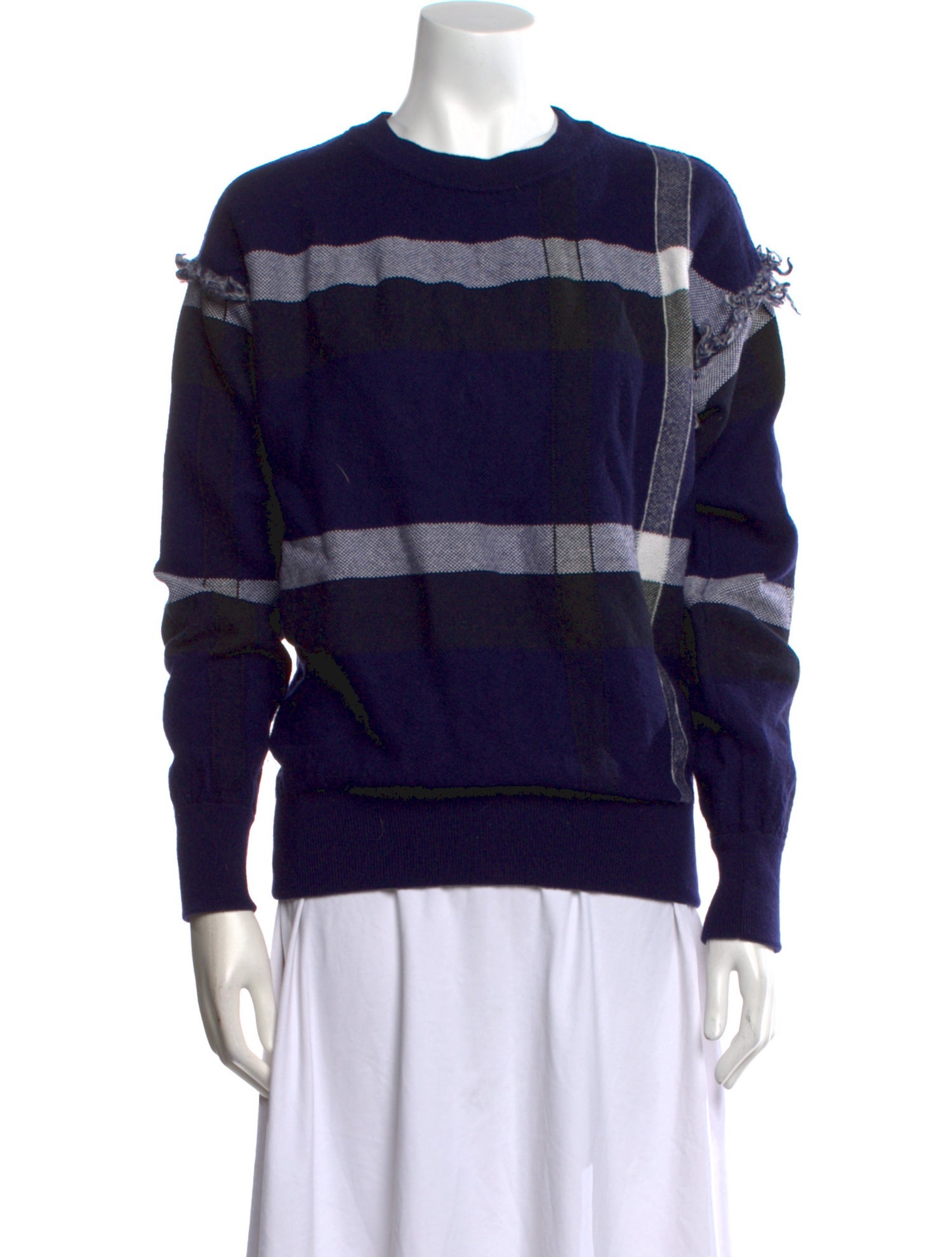 Tory Burch Striped Crew Neck Sweatshirt