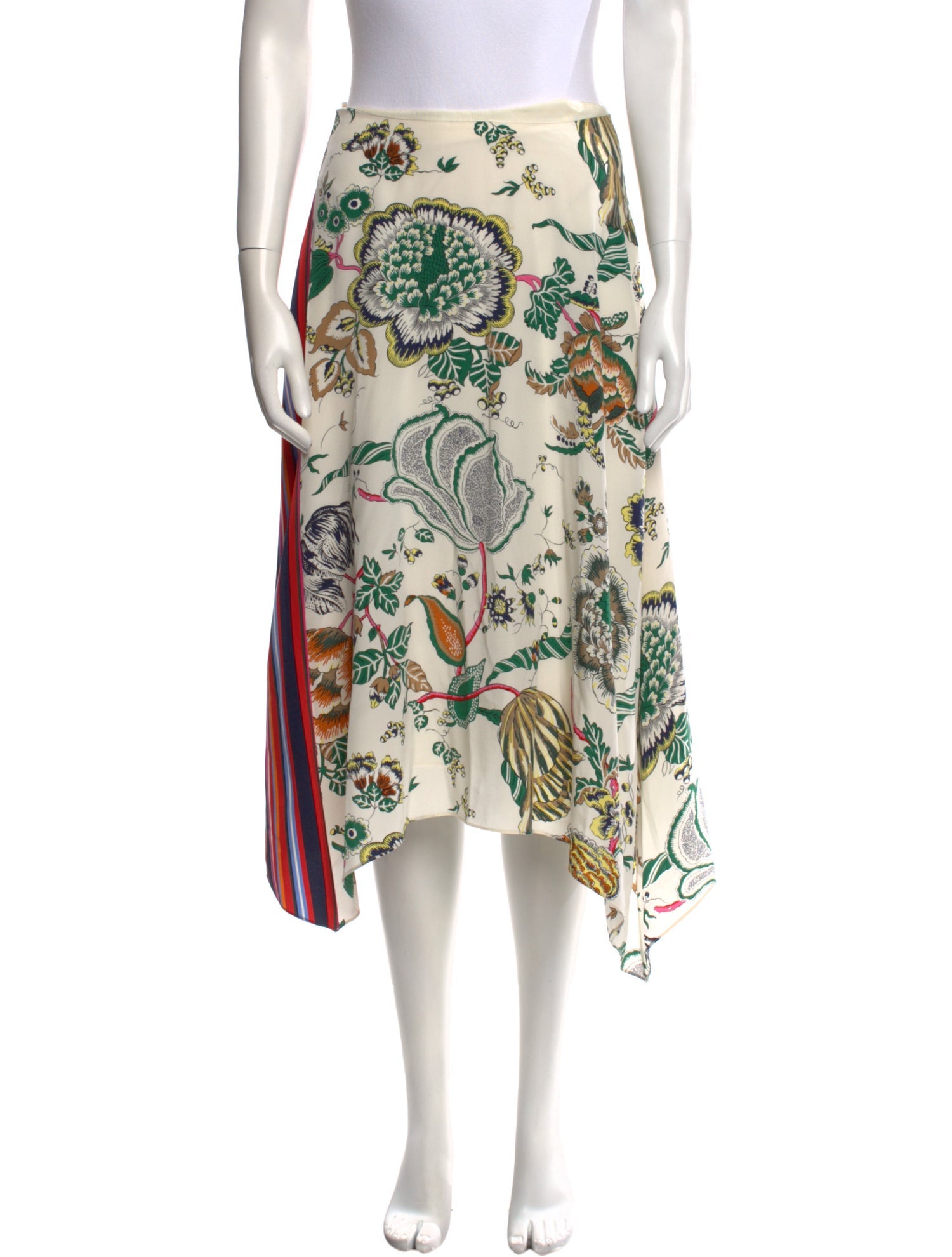 Tory Burch Silk Midi Length Skirt