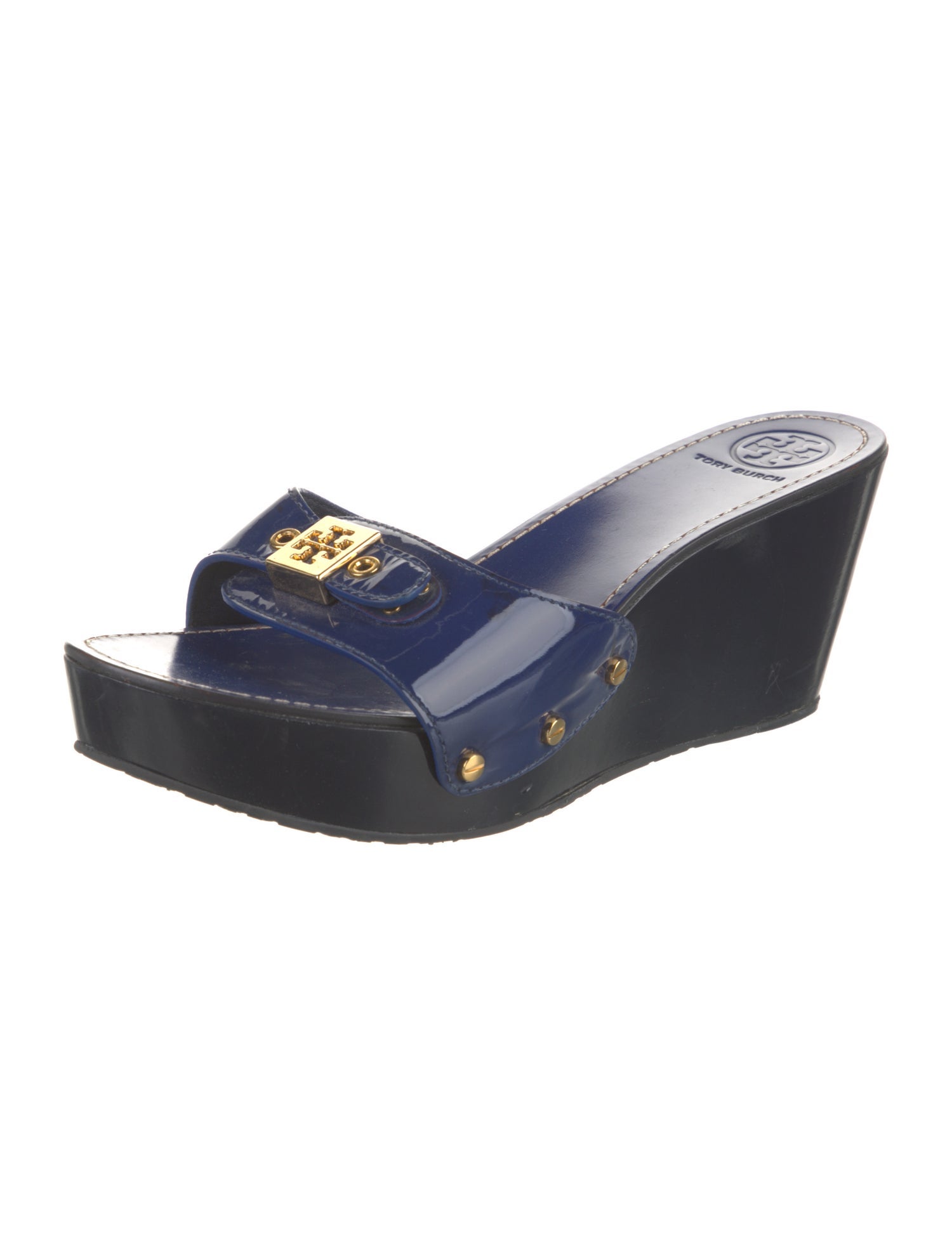 Tory Burch Patent Leather Slides