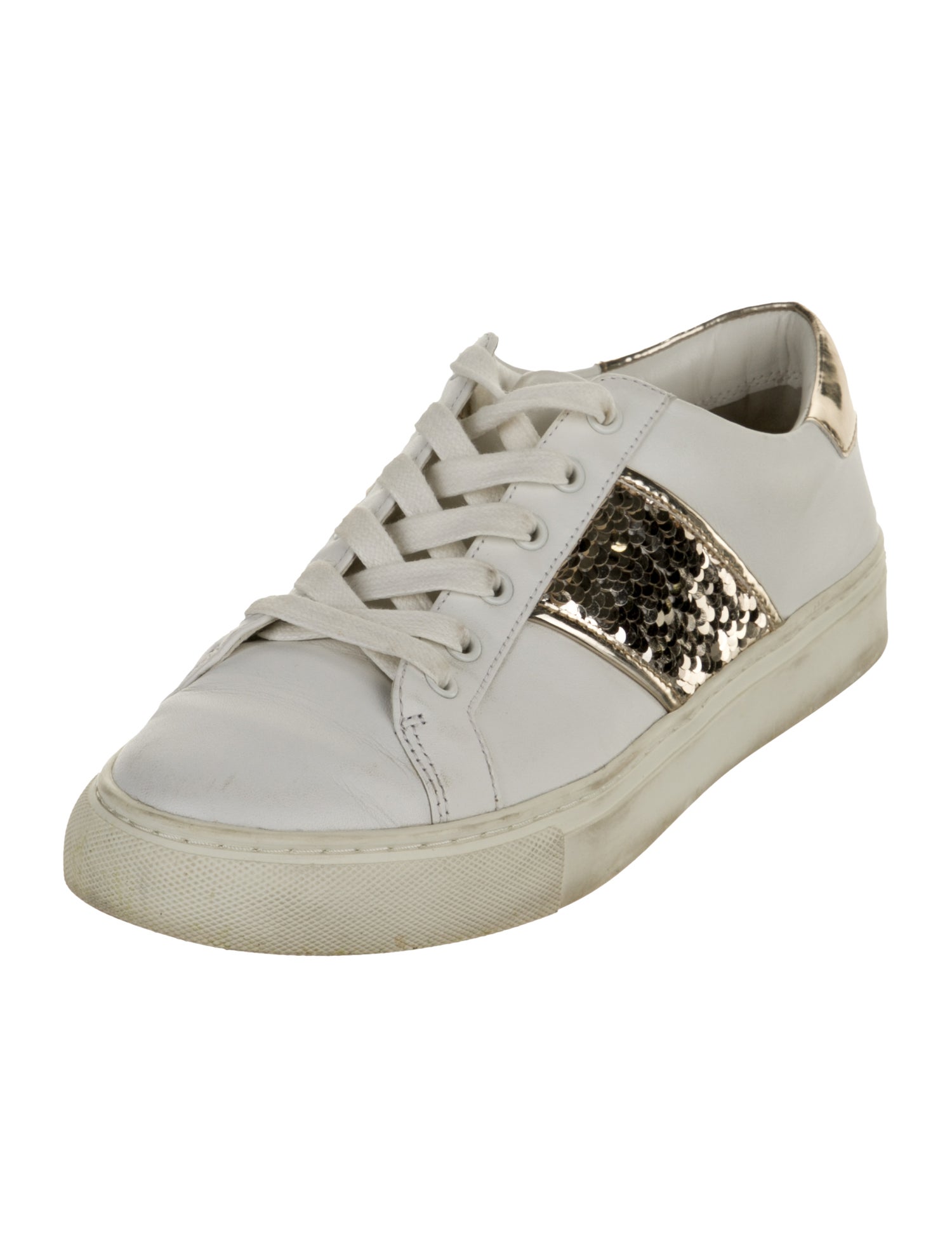 Tory Burch Leather Colorblock Pattern Sneakers