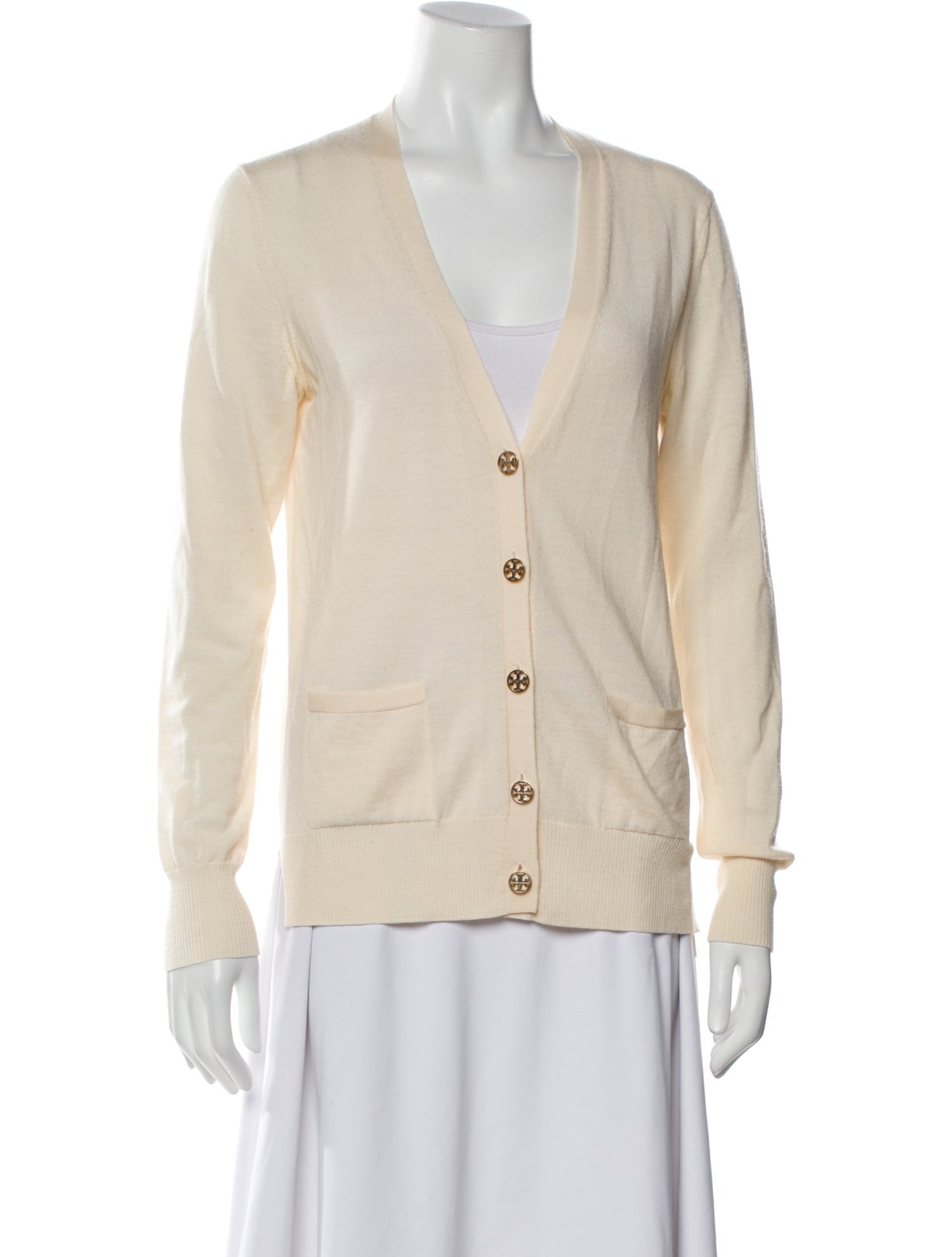 Tory Burch Merino Wool V-Neck Sweater