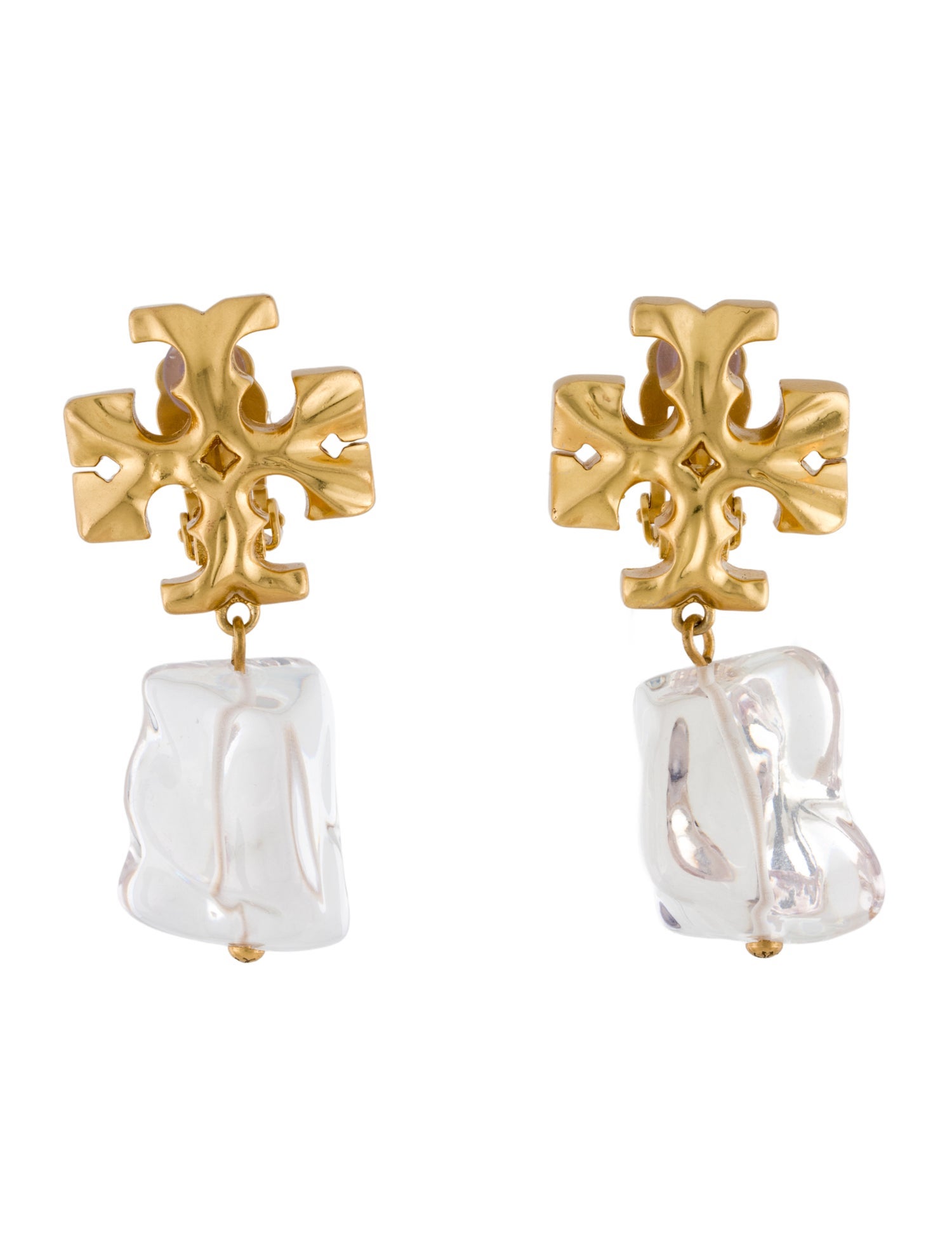 Tory Burch Resin Roxanne Drop Clip-On Earrings