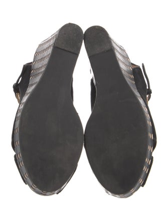 Tory Burch Suede Printed Slingback Pumps