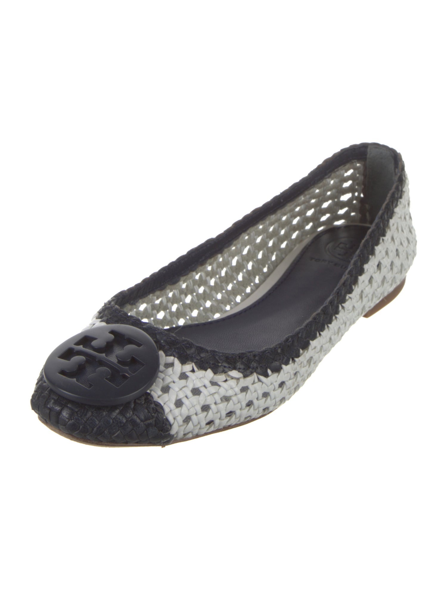 Tory Burch Leather Colorblock Pattern Flats