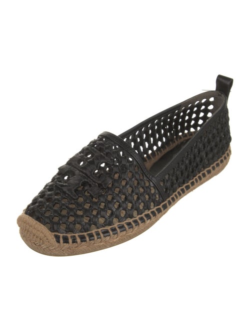 Tory Burch Leather Tweed Pattern Espadrille Sneakers