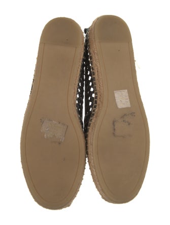 Tory Burch Leather Tweed Pattern Espadrille Sneakers