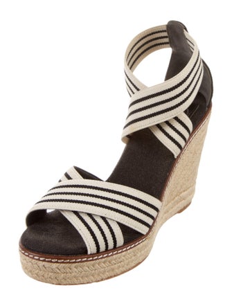 Tory Burch Canvas Striped Espadrilles