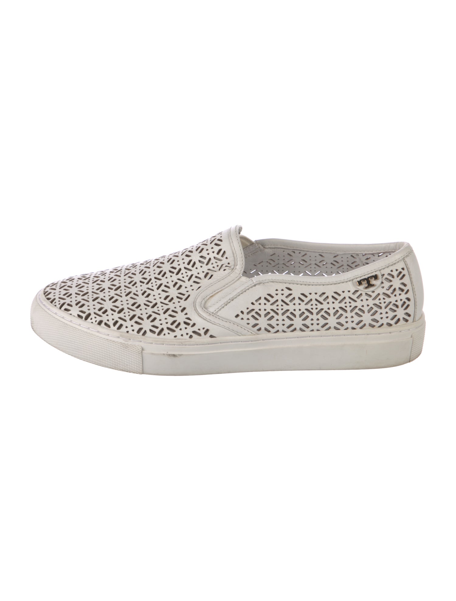 Tory Burch Leather Lasercut Accents Sneakers