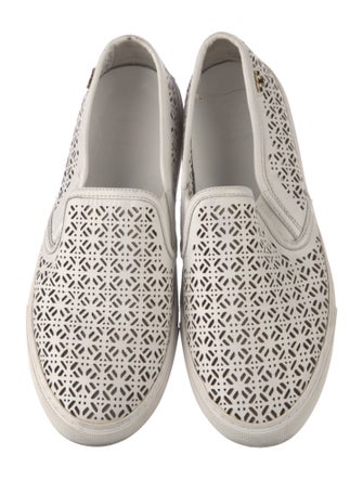 Tory Burch Leather Lasercut Accents Sneakers