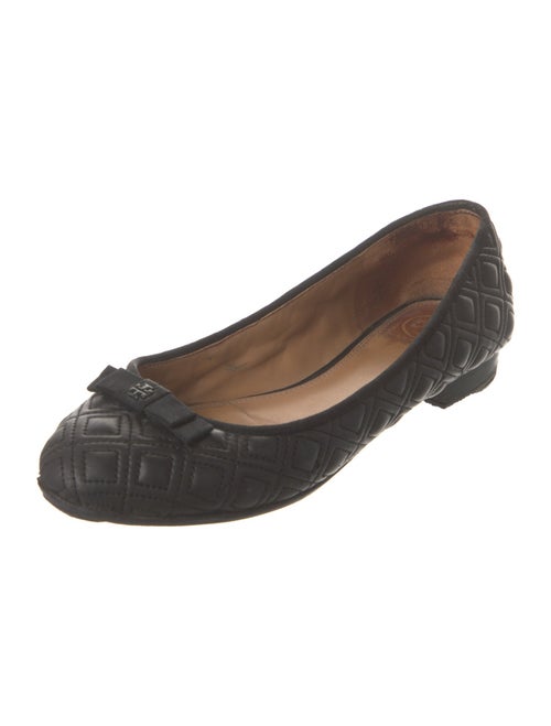 Tory Burch Leather Grosgrain Trim Ballet Flats