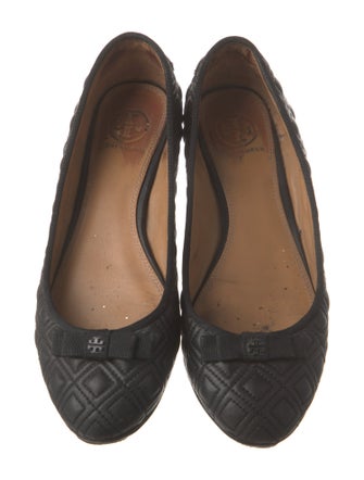 Tory Burch Leather Grosgrain Trim Ballet Flats