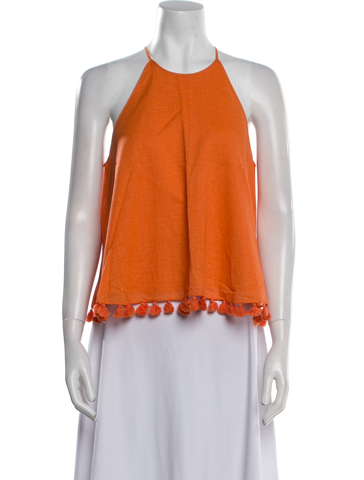Tory Burch Halterneck Sleeveless Crop Top