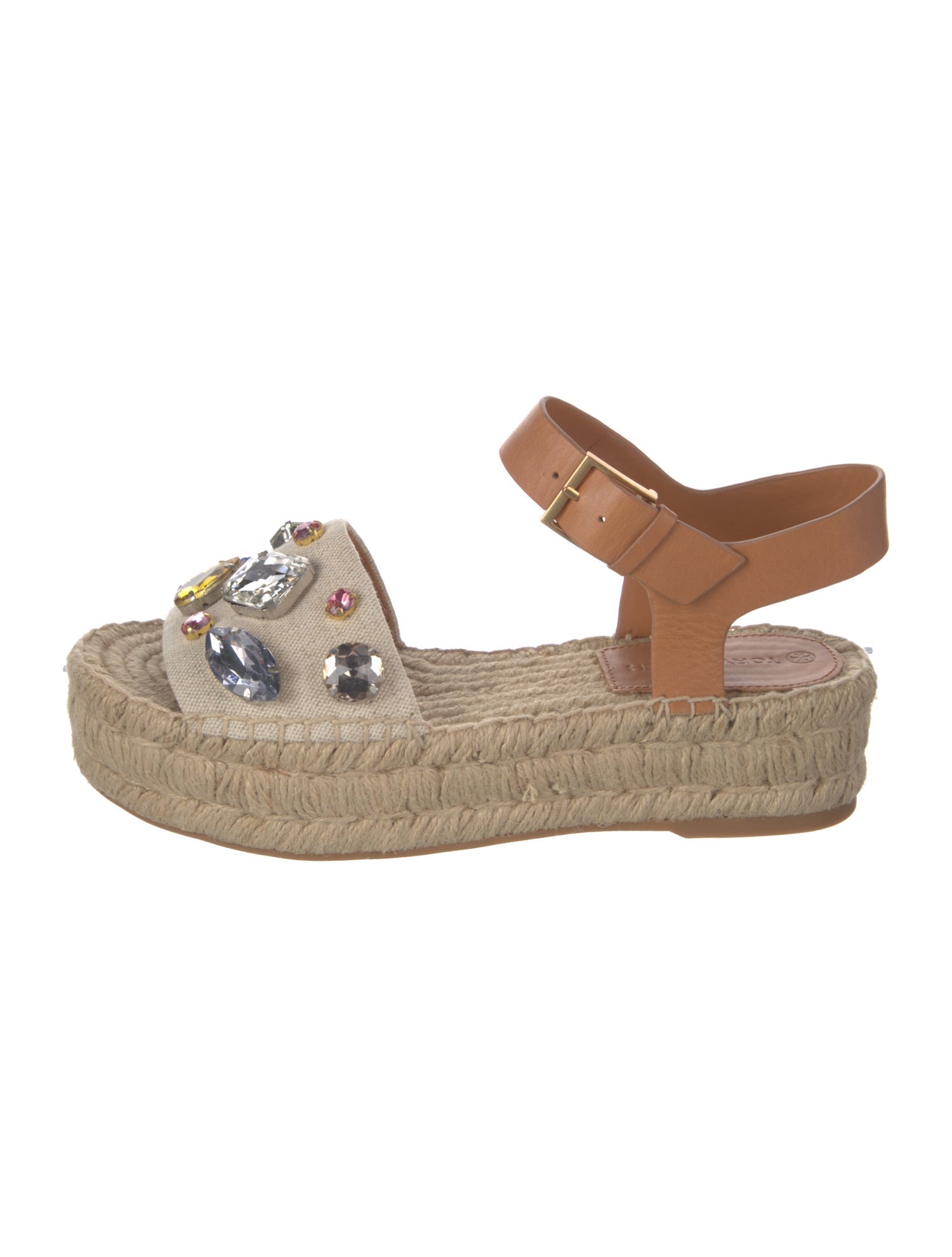 Tory Burch Canvas Colorblock Pattern Espadrilles