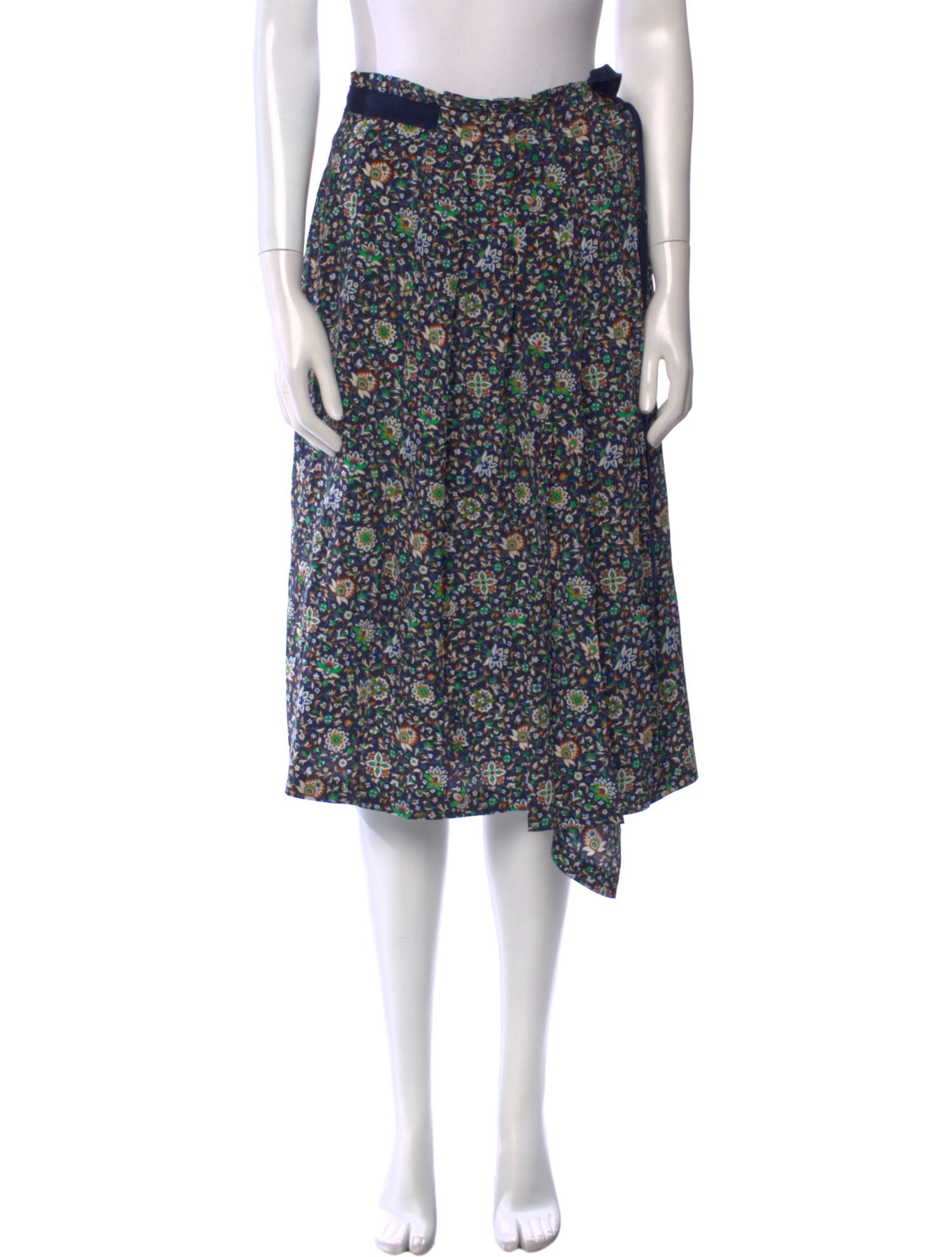 Tory Burch Silk Midi Length Skirt