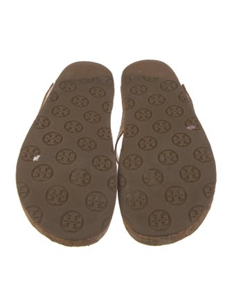 Tory Burch Leather Trim Embellishment Flip Flops