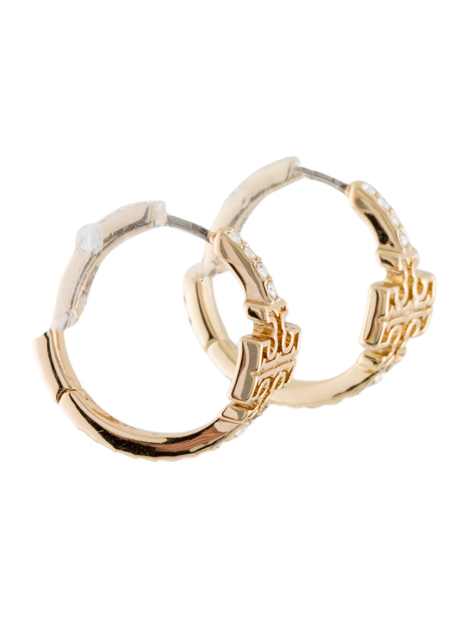 Tory Burch Crystal Britten Hoop Earrings