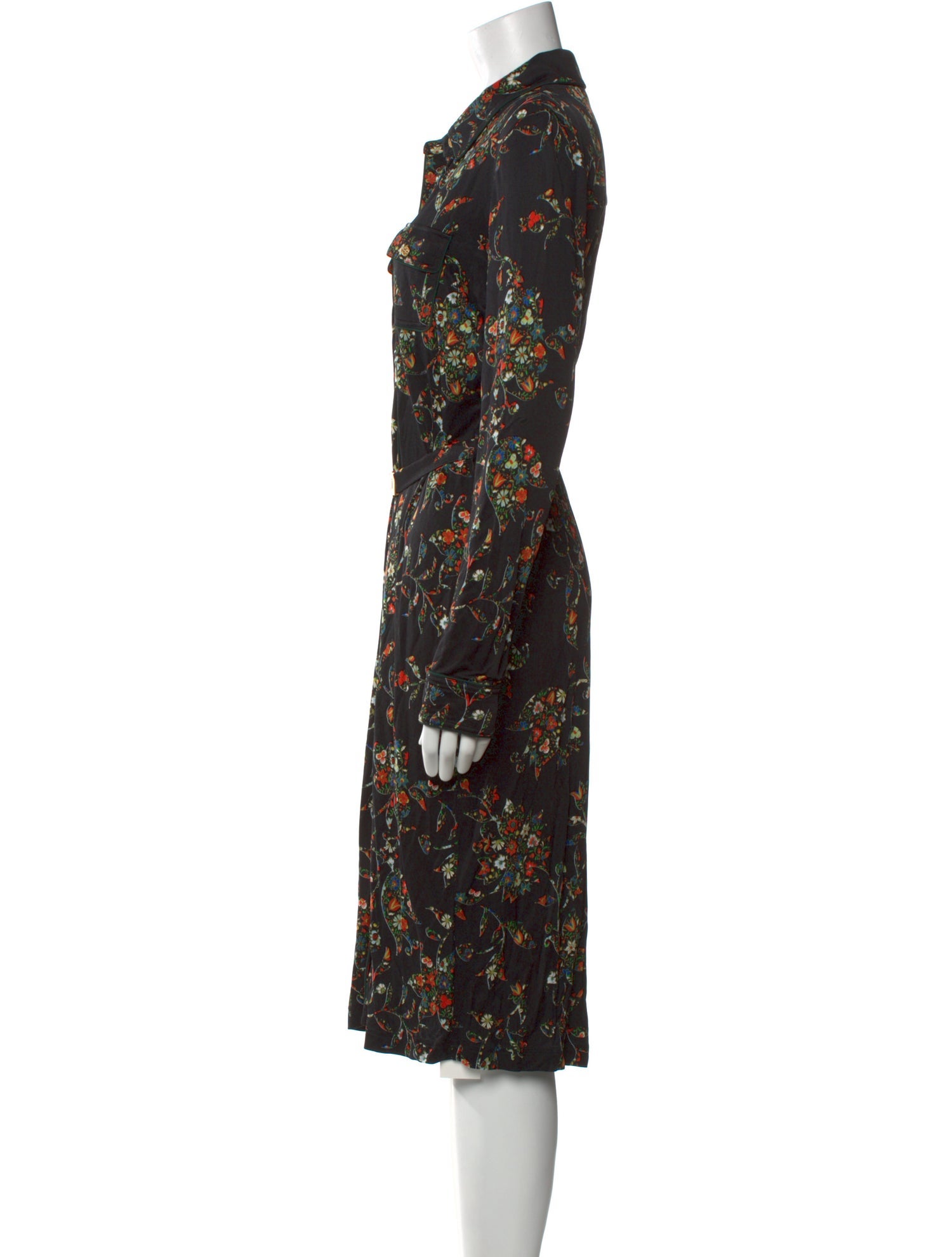 Tory Burch Floral Print Midi Length Dress