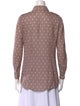 Tory Burch Printed Long Sleeve Button-Up Top