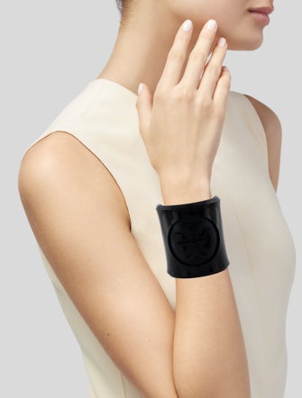 Tory Burch Wide Logo Cuff Bracelet