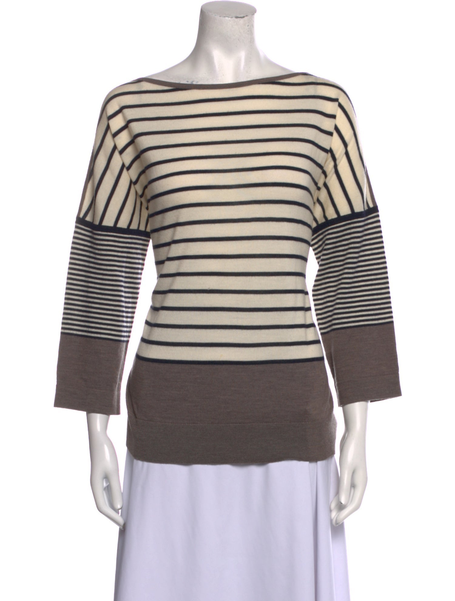 Tory Burch Merino Wool Striped Sweater