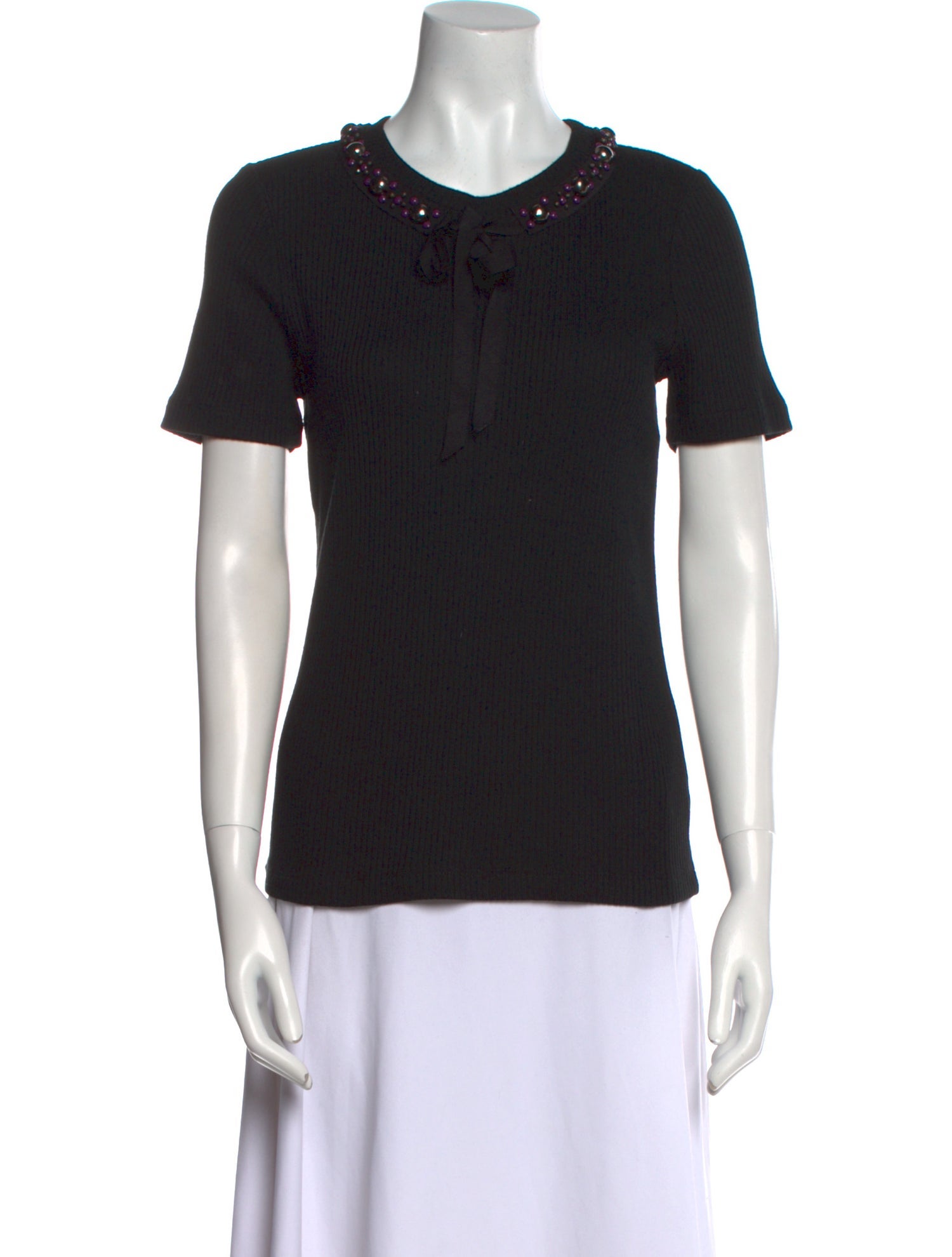 Tory Burch Crew Neck Short Sleeve T-Shirt