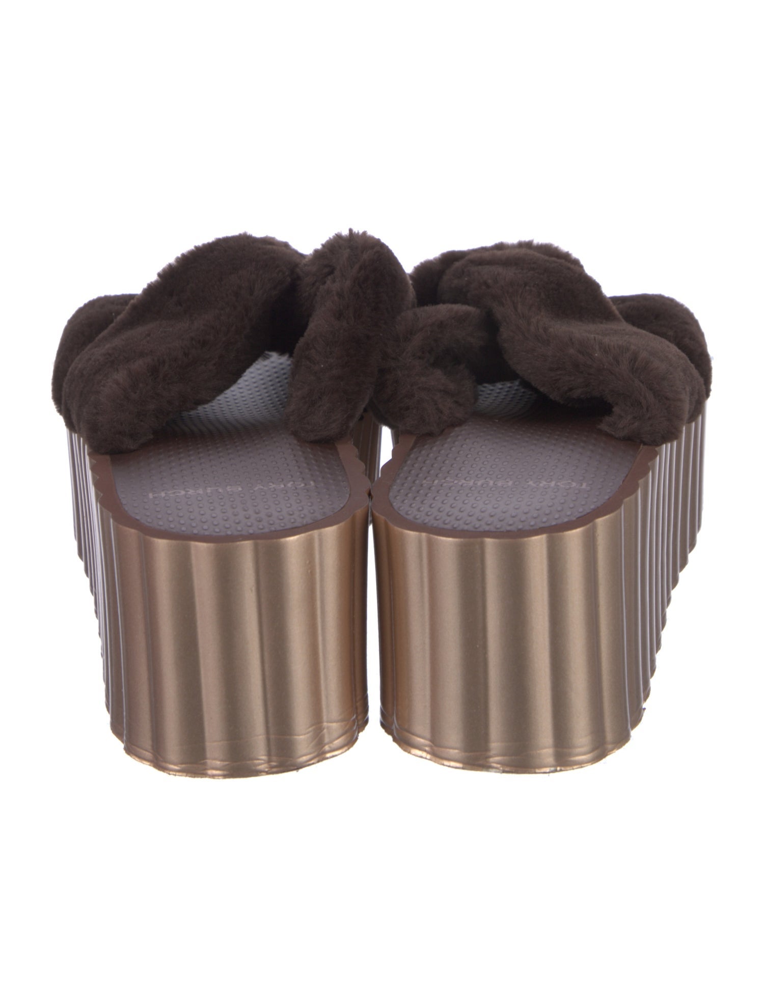 Tory Burch Faux Fur Slides