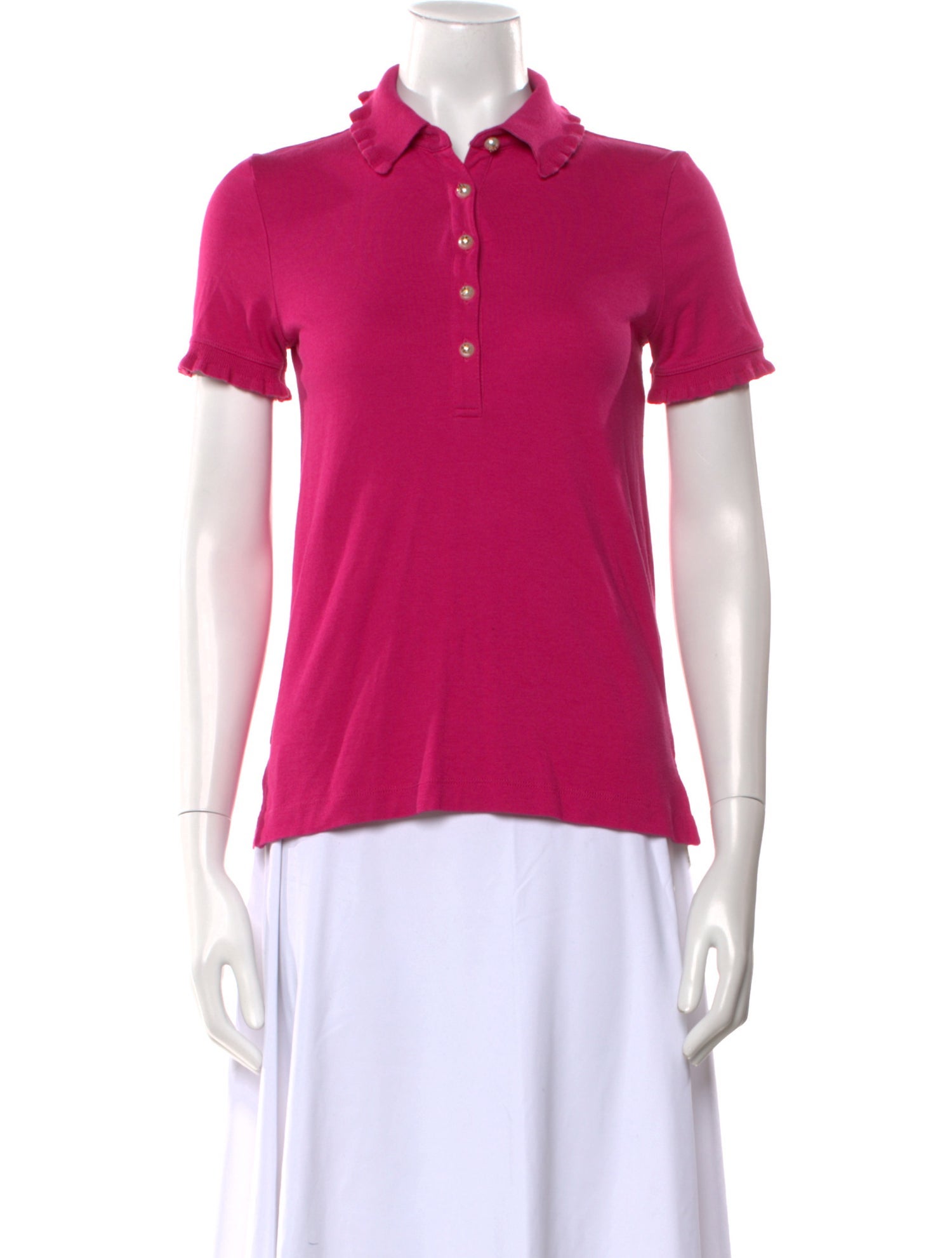 Tory Burch Supima Cotton Short Sleeve Polo