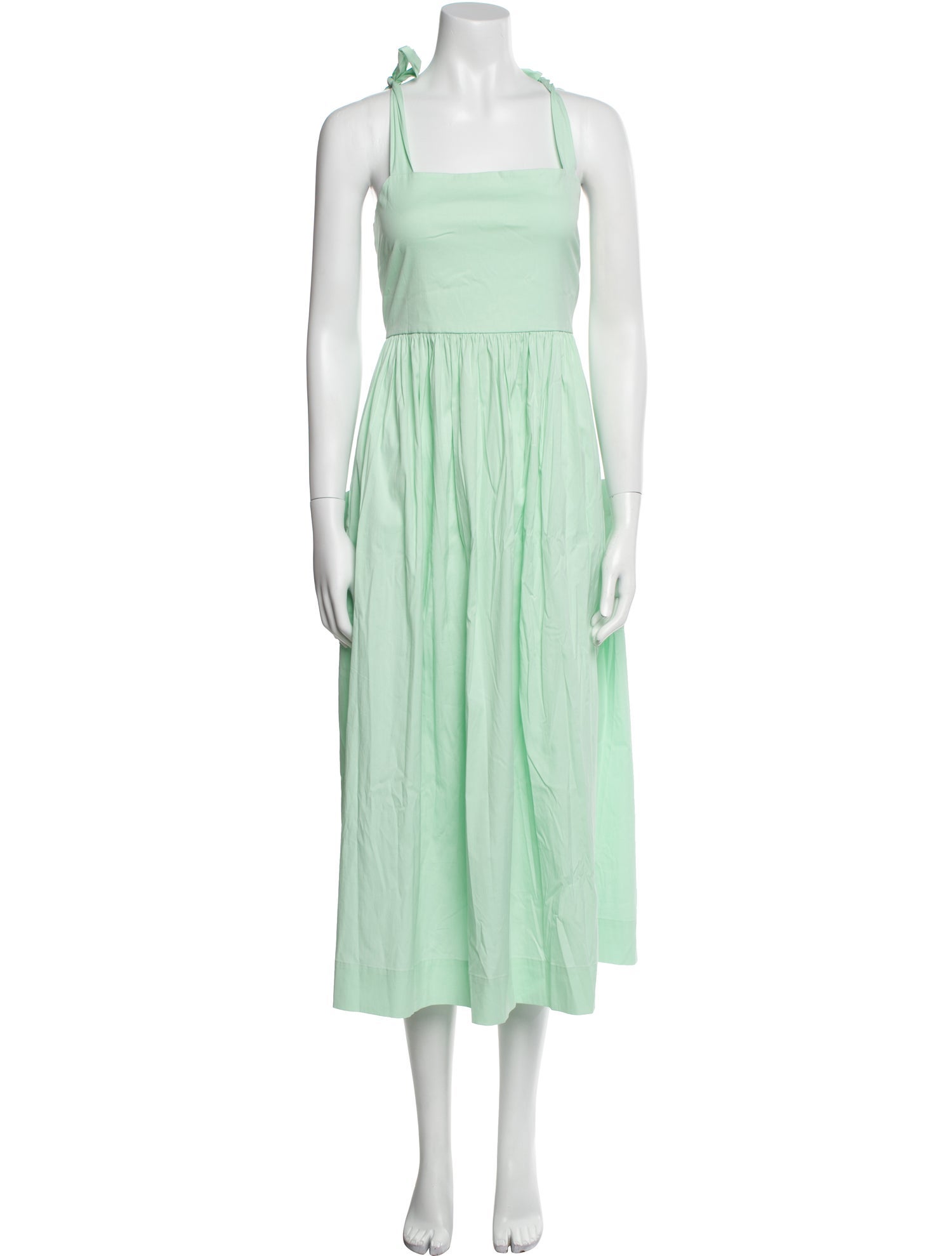 Tory Burch Square Neckline Long Dress - Green Dresses, Clothing - WTO768128  | The RealReal