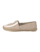 Tory Burch Canvas Leather Trim Embellishment Espadrilles