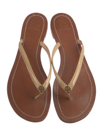 Tory Burch Patent Leather Flip Flops