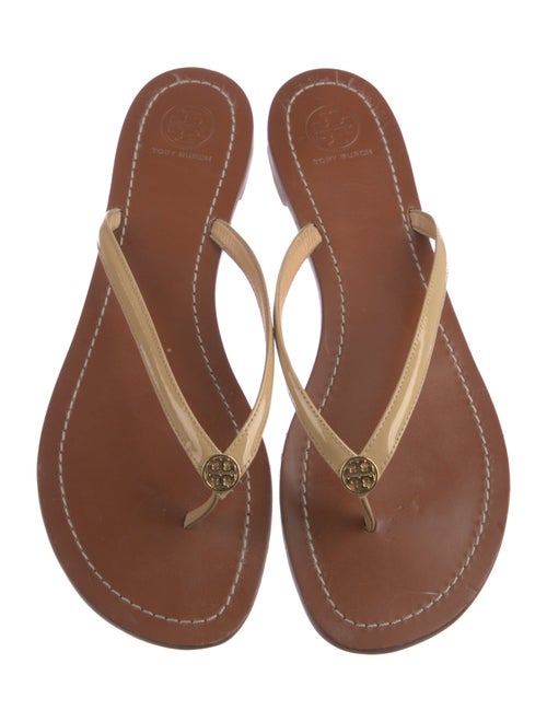 Tory Burch Patent Leather Flip Flops
