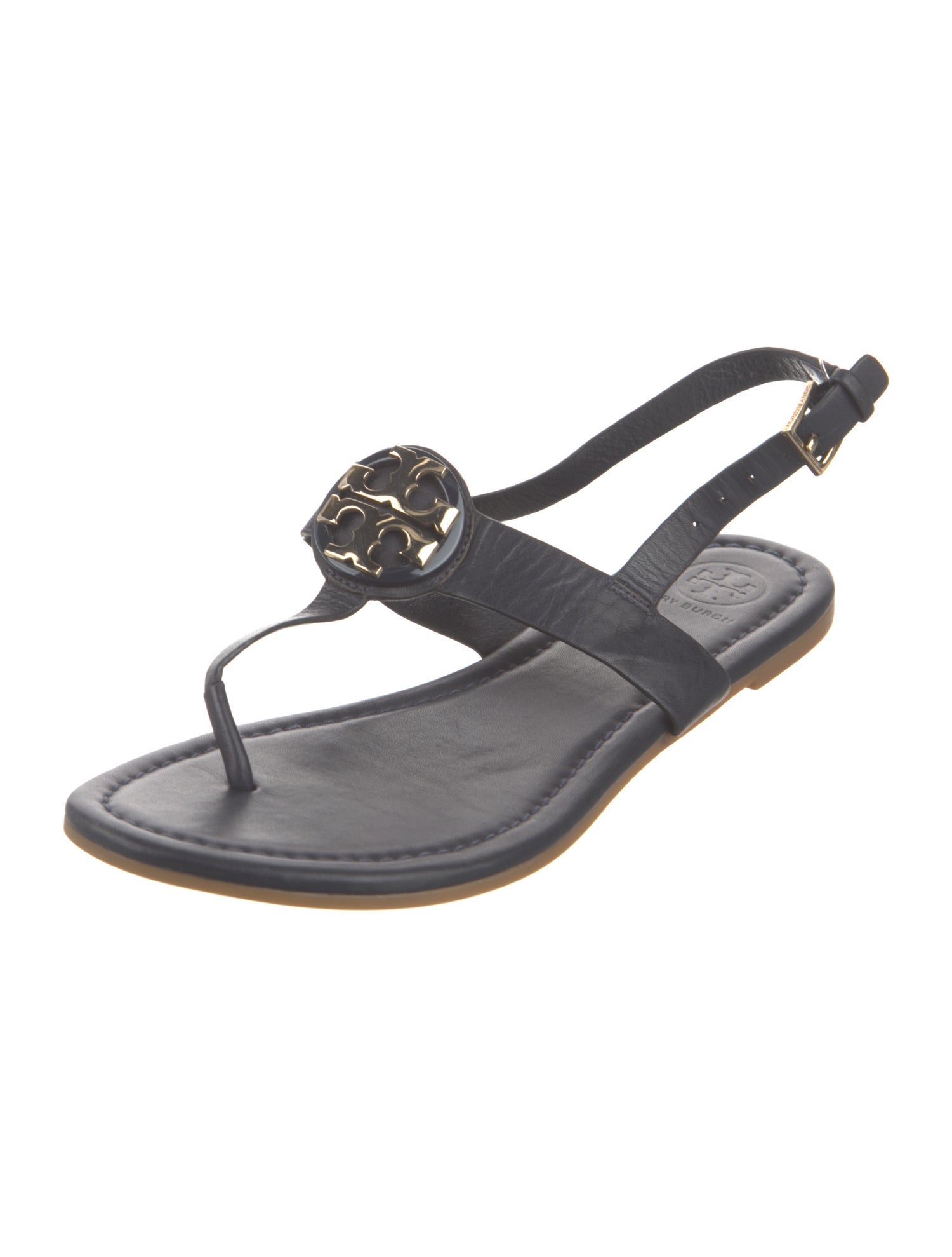 Tory Burch Leather T-Strap Sandals