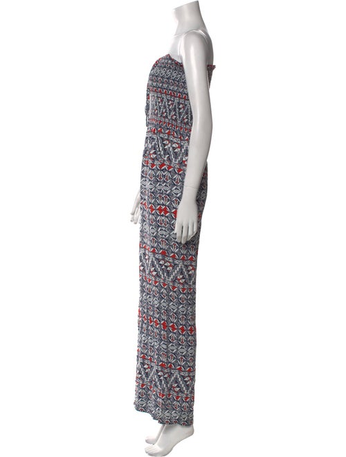 Tory Burch Printed Strapless Jumpsuit