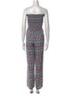 Tory Burch Printed Strapless Jumpsuit