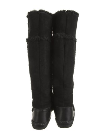 Tory Burch Suede Crystal Embellishments Riding Boots