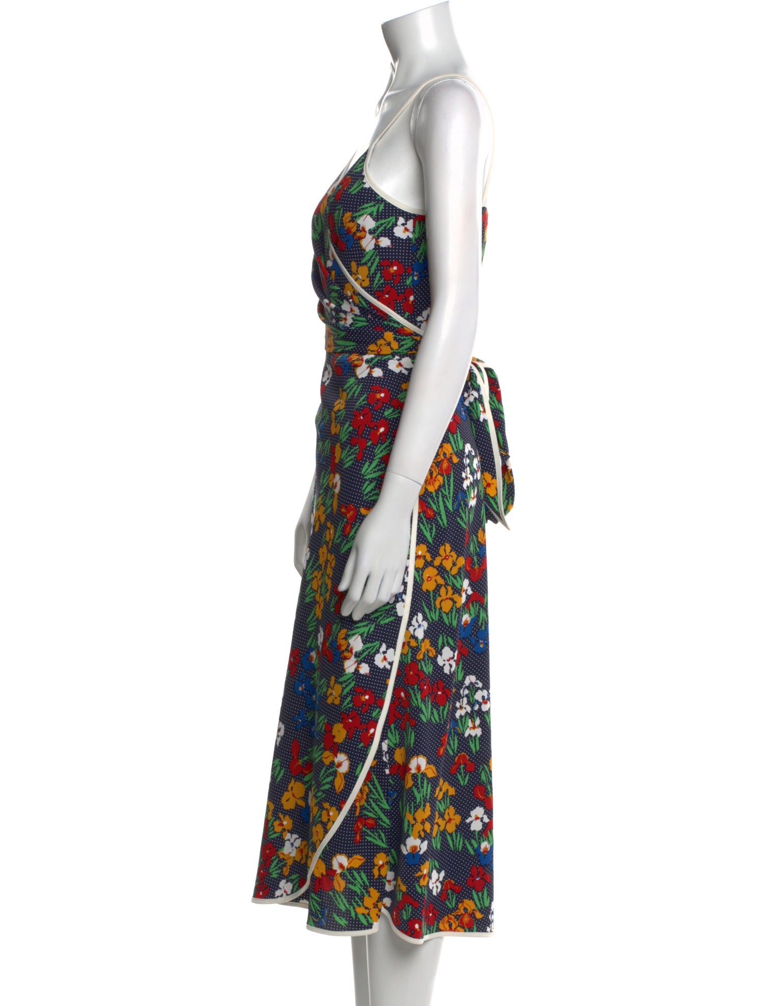 Tory Burch Floral Print Midi Length Dress