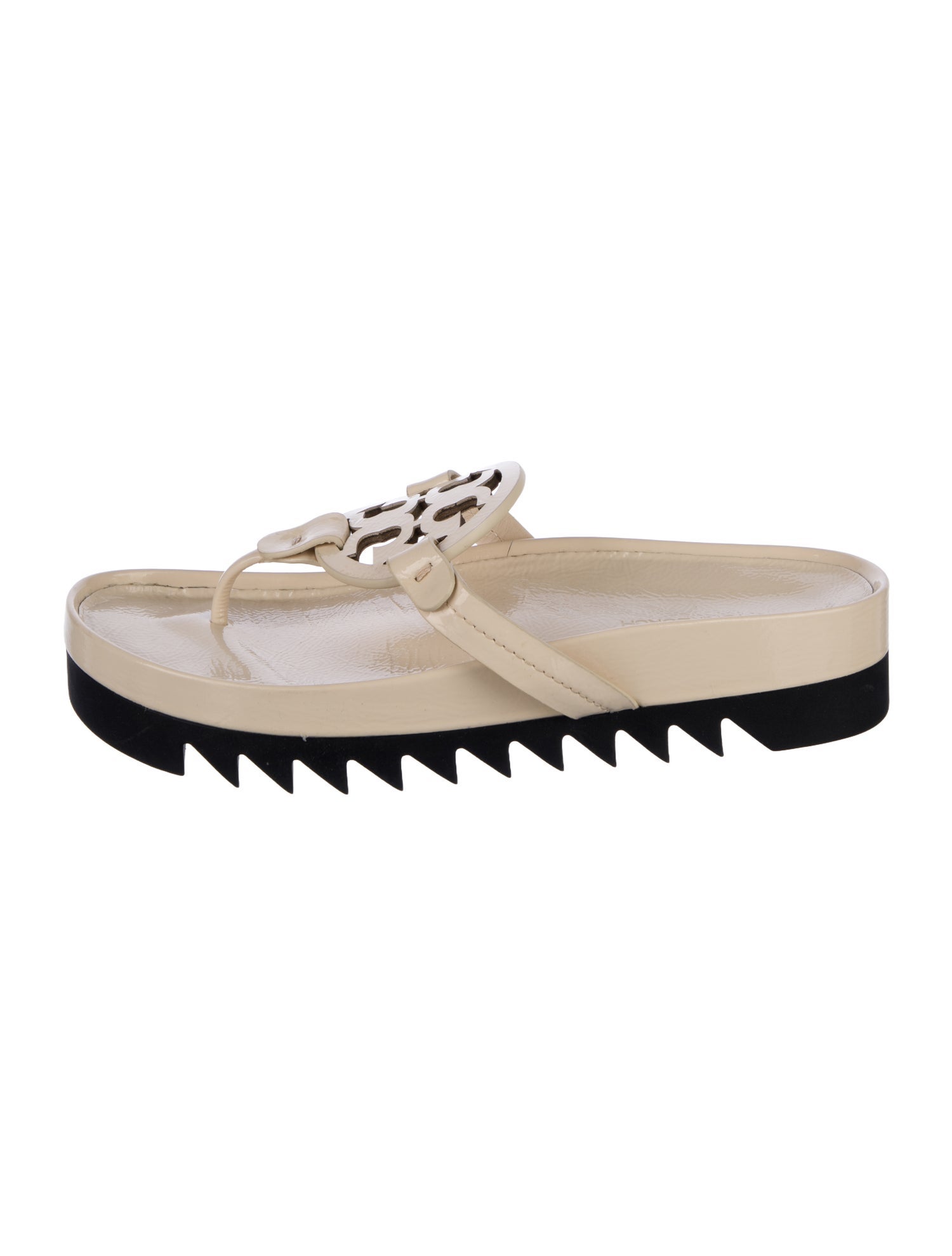 Tory Burch Patent Leather Flip Flops