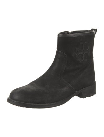 Tory Burch Suede Leather Trim Embellishment Boots