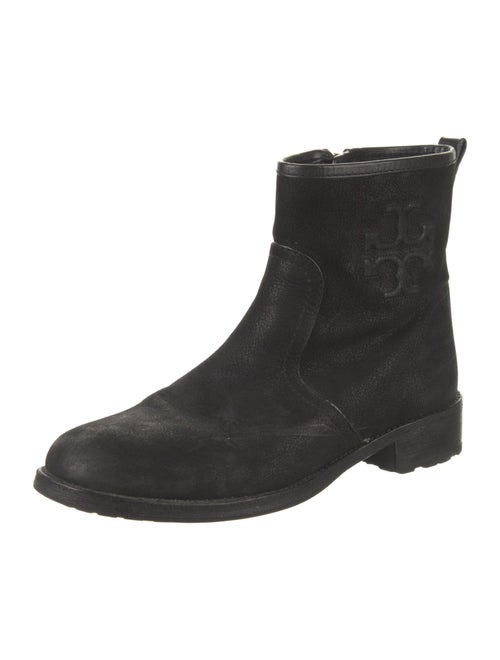 Tory Burch Suede Leather Trim Embellishment Boots