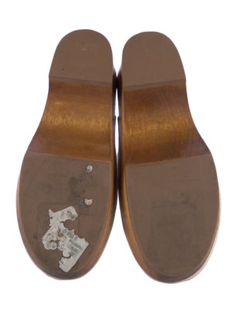 Tory Burch Leather Chain-Link Accents Mules