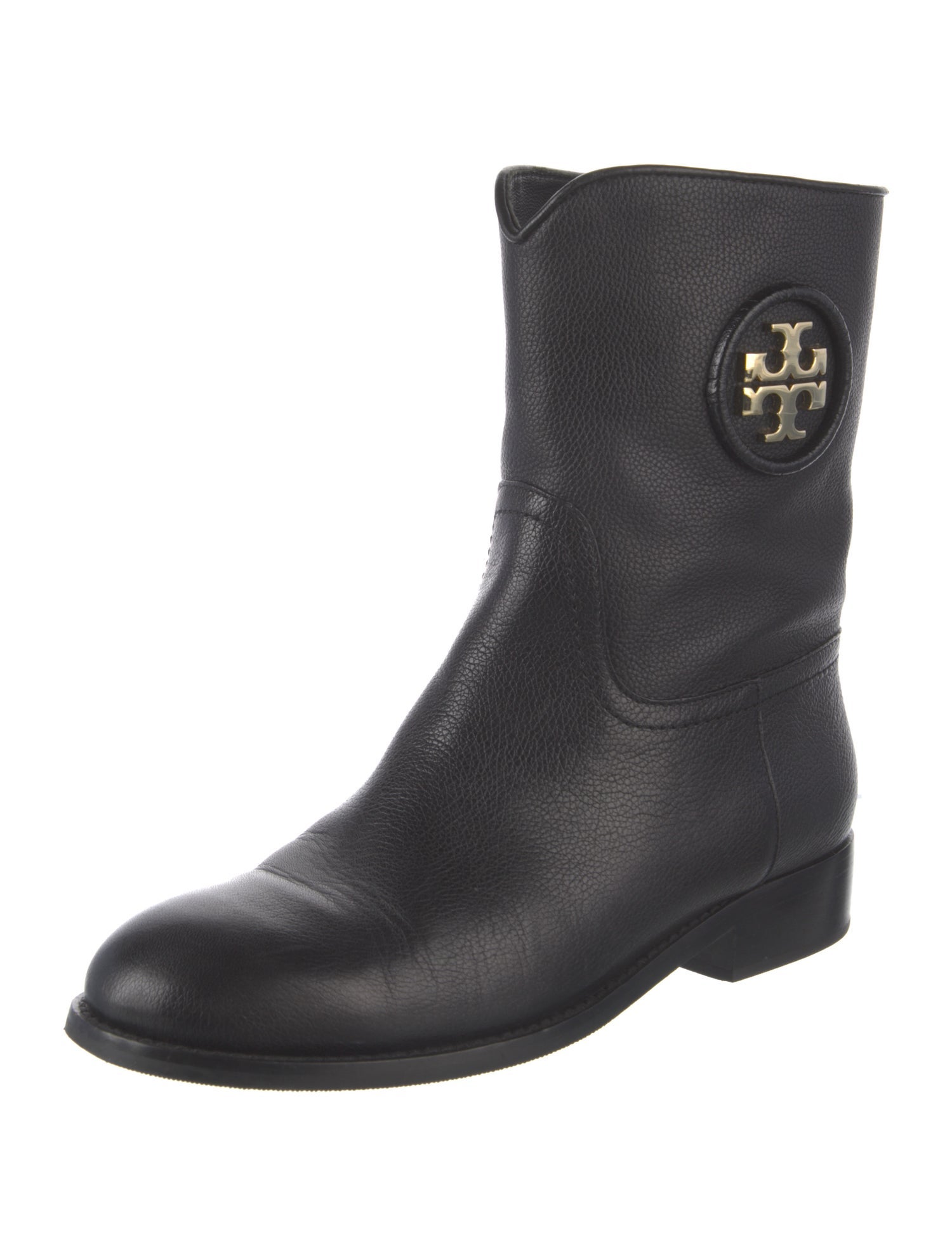 Tory Burch Leather Moto Boots