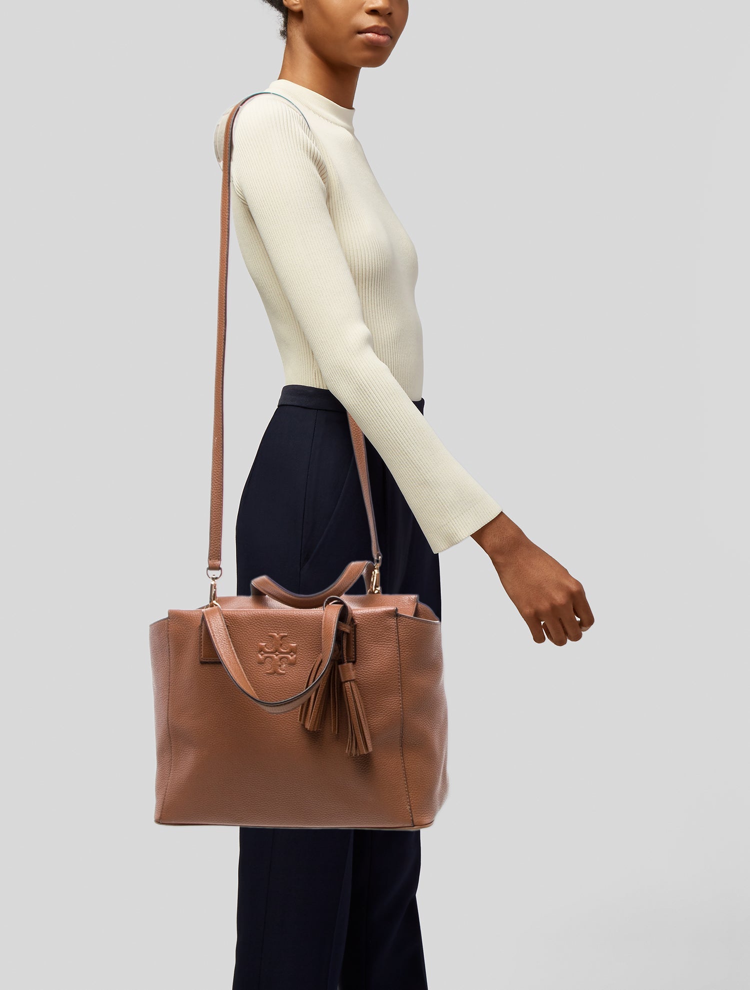 Tory Burch Leather Messenger Bag