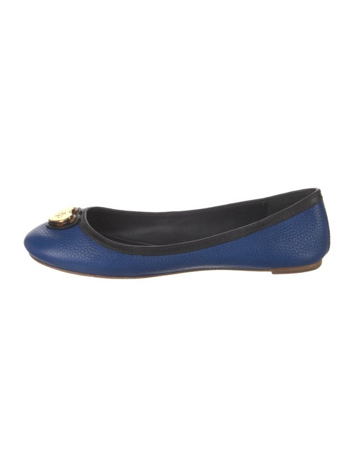 Tory Burch Leather Cutout Accent Ballet Flats