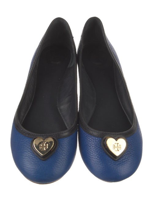 Tory Burch Leather Cutout Accent Ballet Flats