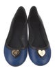 Tory Burch Leather Cutout Accent Ballet Flats